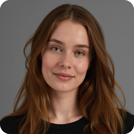 Visboom AI-generated fashion model - young adult female with long blonde hair